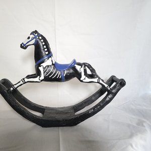 SOLD Skeleton Rocking Horse Halloween Gothic